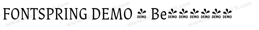 FONTSPRING DEMO - Be字体转换